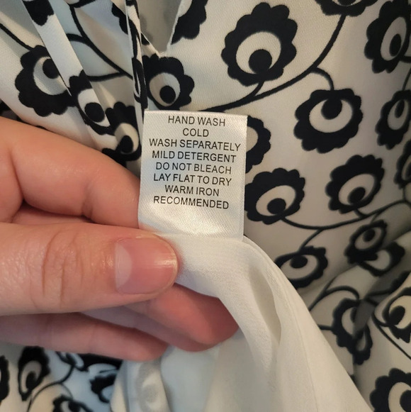 Jade Melody Tam Black White Butterfly Style Top Blouse - Picture 7 of 8